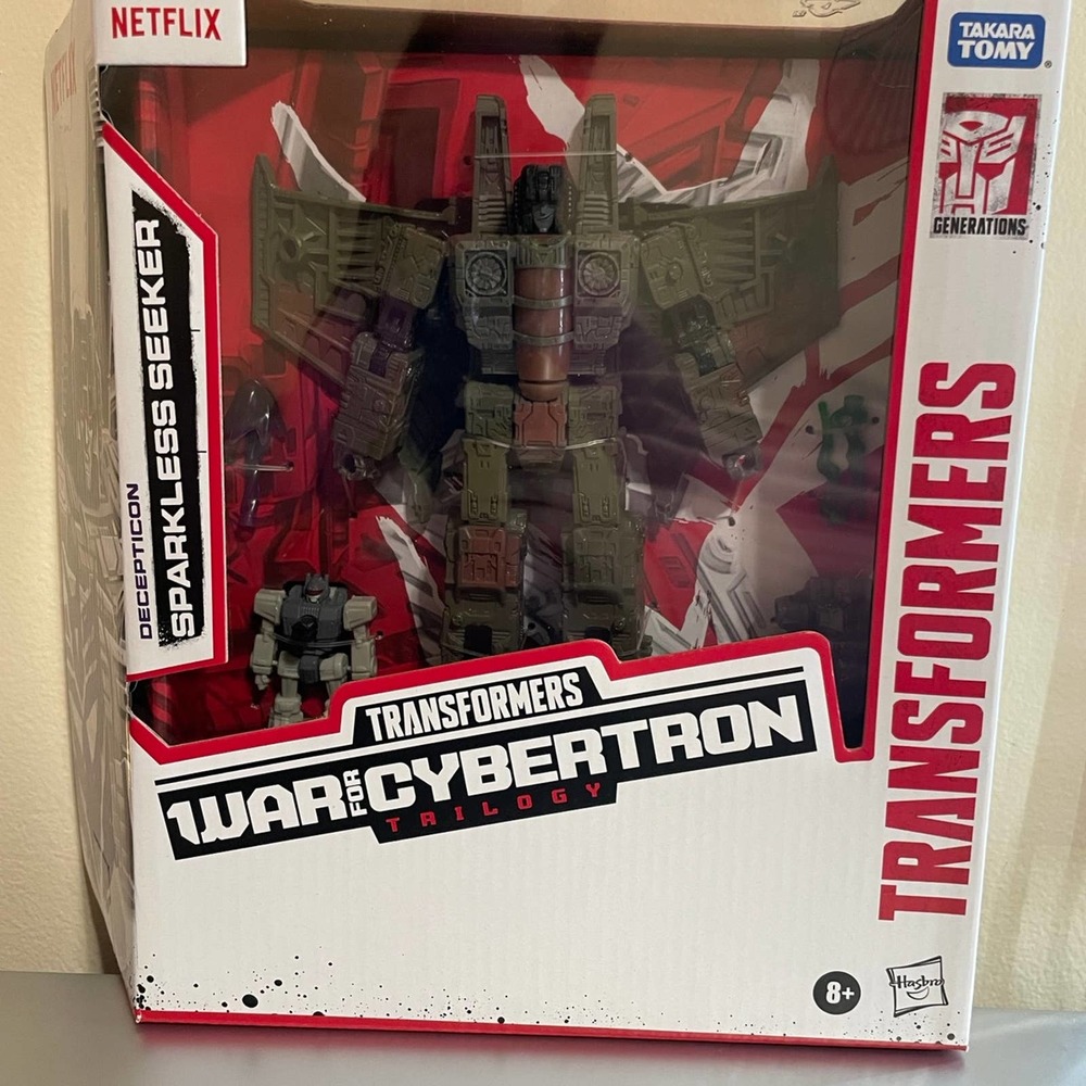 TRANSFORMERS WAR FOR CYBERTRON TRILOGY NETFLIX DECEPTICON SPARKLESS SEEKER NEW